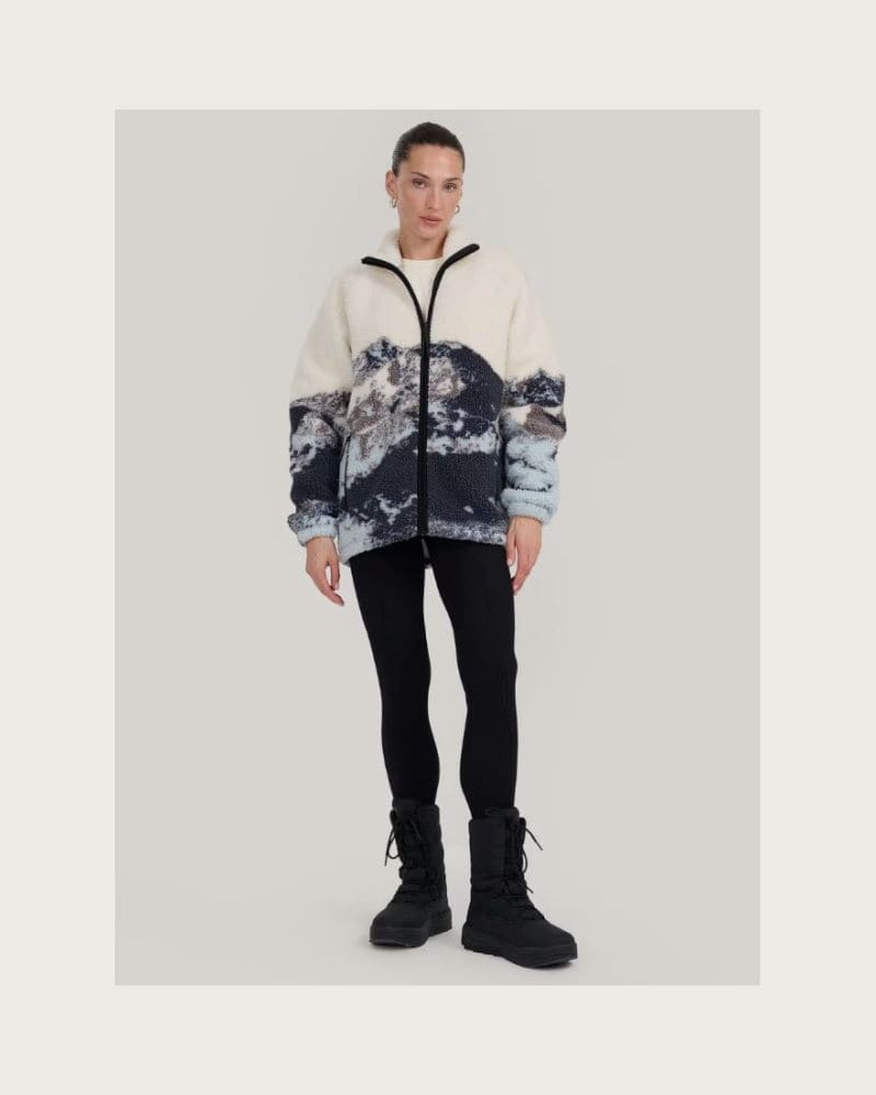 Dámska flisová mikina so zipsom 4F FLEECE U351-WAW25TFLEU351-90A-MULTICOLOUR ALLOVER – fotka 6