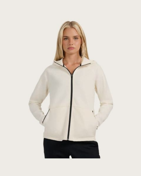 Dámska mikina so zipsom 4F SWEATSHIRT F2260-WAW25TSWSF2260-11S-OFF WHITE