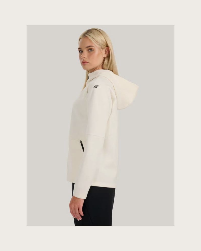 Dámska mikina so zipsom 4F SWEATSHIRT F2260-WAW25TSWSF2260-11S-OFF WHITE – fotka 3