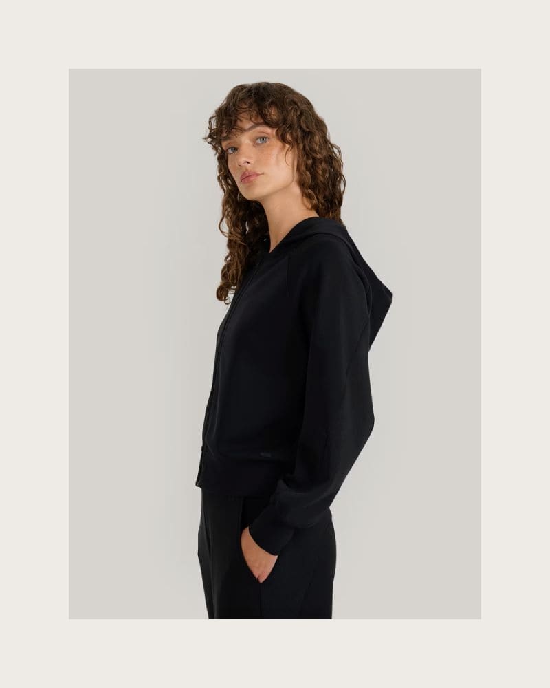 Dámska mikina so zipsom 4F SWEATSHIRT F1835-WAW25TSWSF1835-21S-BLACK – fotka 3