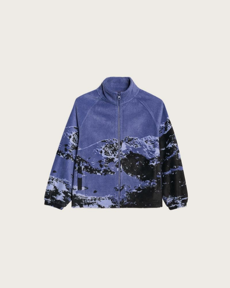 Chlapčenská flisová mikina so zipsom 4F JUNIOR FLEECE M349-4FJWAW25TFLEM349-91A-MULTICOLOUR 1 ALLOVER – fotka 5