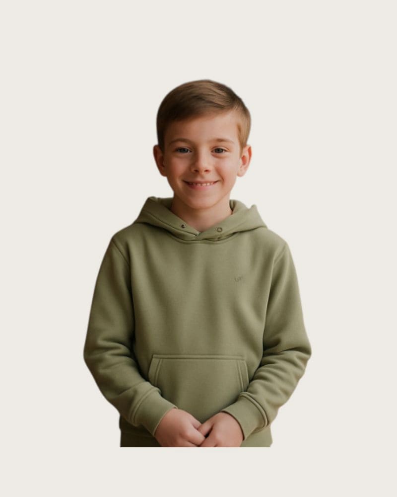 Chlapčenská zateplená mikina s kapucňou 4F JUNIOR SWEATSHIRT M1945-4FJWAW25TSWSM1945-42S-LIGHT GREEN