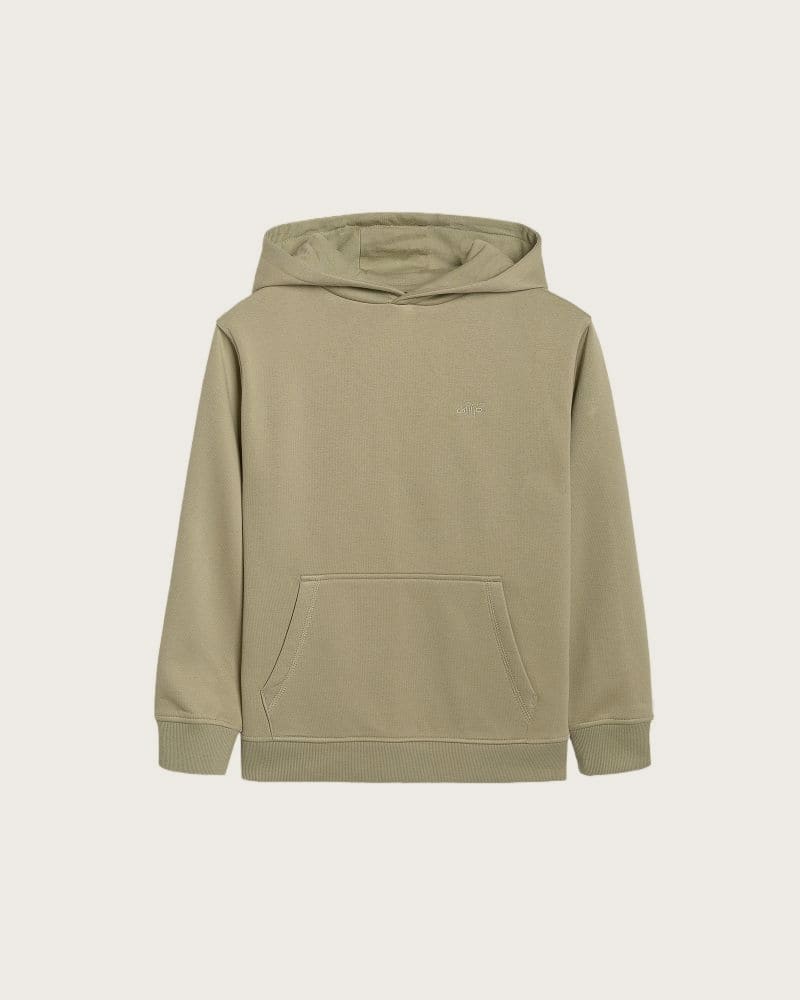 Chlapčenská zateplená mikina s kapucňou 4F JUNIOR SWEATSHIRT M1945-4FJWAW25TSWSM1945-42S-LIGHT GREEN – fotka 3