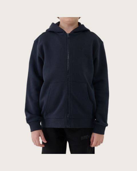Chlapčenská zateplená mikina so zipsom 4F JUNIOR SWEATSHIRT M1859-4FJWMM00TSWSM1859-31S-NAVY