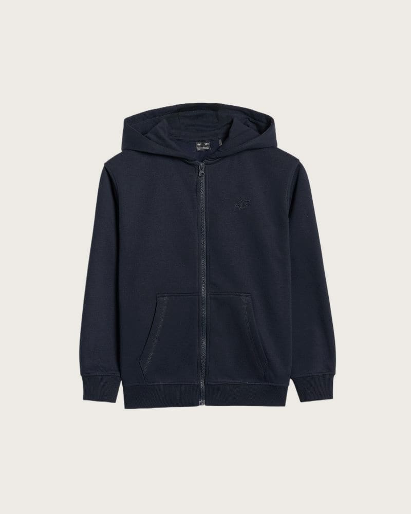 Chlapčenská zateplená mikina so zipsom 4F JUNIOR SWEATSHIRT M1859-4FJWMM00TSWSM1859-31S-NAVY – fotka 3