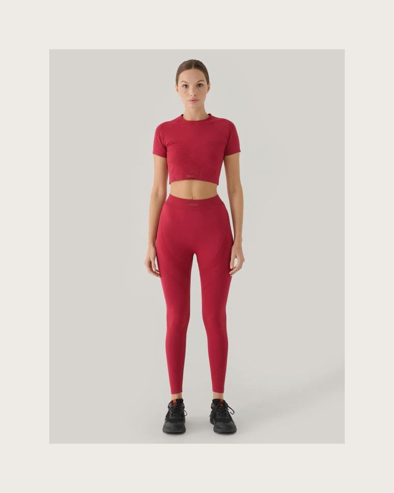 Dámske legíny 4F TIGHTS FNK F389-RAW24TFTIF389-60S-BURGUNDY – fotka 3