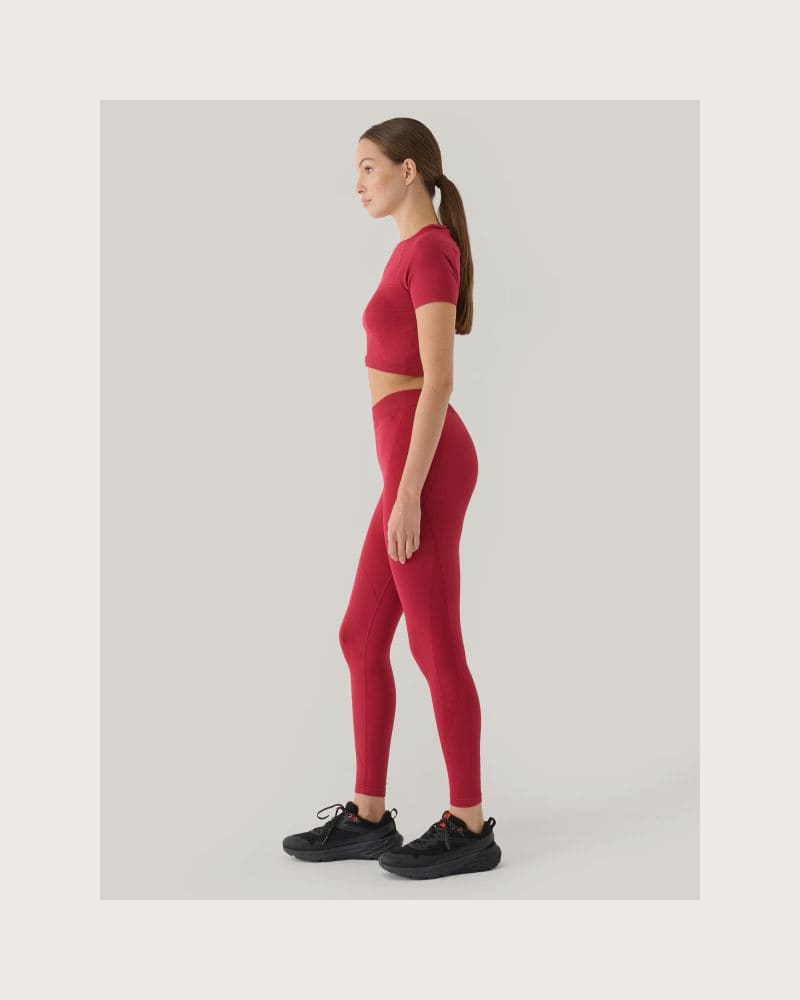 Dámske legíny 4F TIGHTS FNK F389-RAW24TFTIF389-60S-BURGUNDY – fotka 4