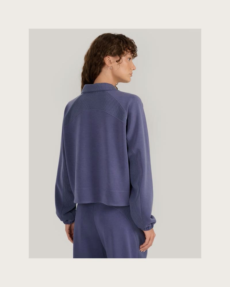 Dámska mikina s 1 2 zipsom 4F SWEATSHIRT F1836-WAW25TSWSF1836-32S-DENIM – fotka 3