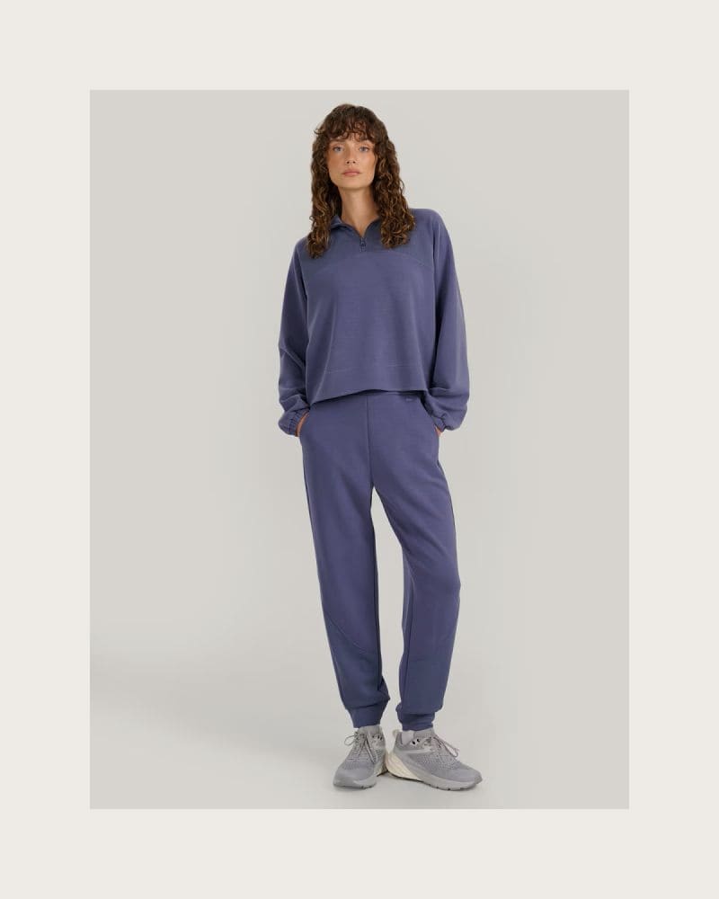 Dámska mikina s 1 2 zipsom 4F SWEATSHIRT F1836-WAW25TSWSF1836-32S-DENIM – fotka 4