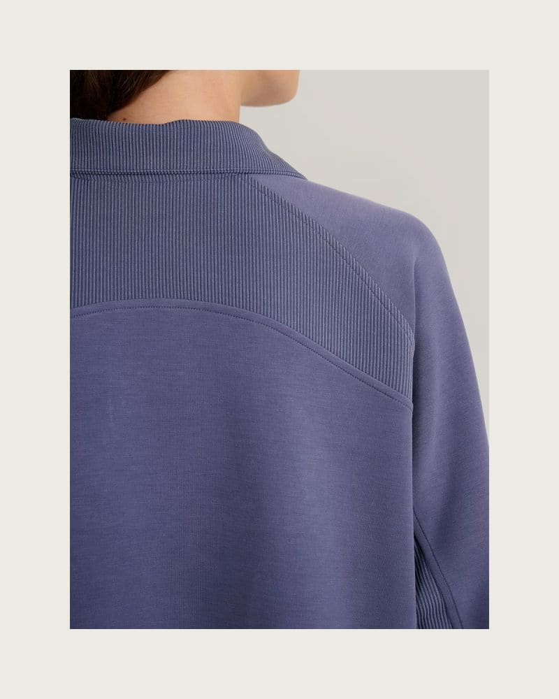 Dámska mikina s 1 2 zipsom 4F SWEATSHIRT F1836-WAW25TSWSF1836-32S-DENIM – fotka 7