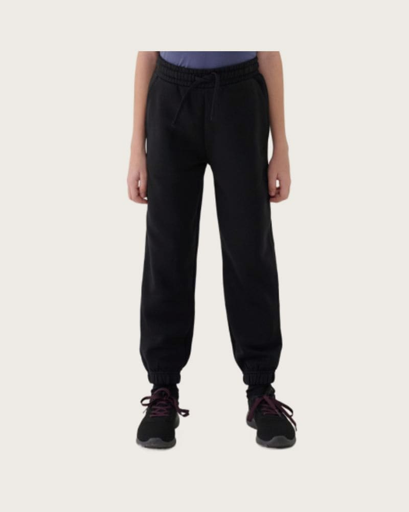 Chlapčenské zateplené tepláky 4F JUNIOR TROUSERS CAS M1510-4FJWMM00TTROM1510-20S-DEEP BLACK