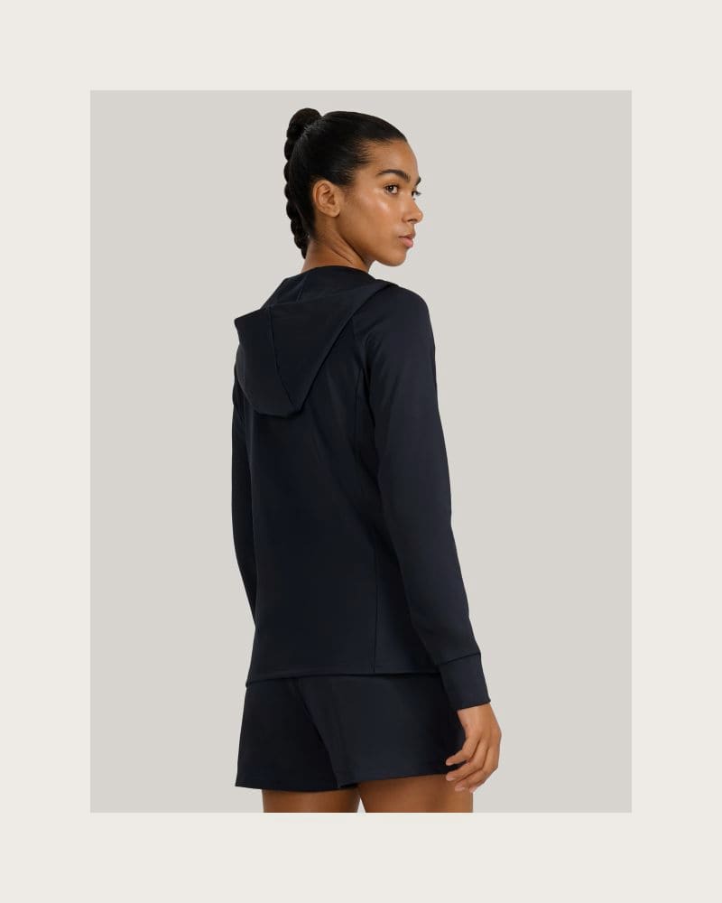 Dámska zateplená tréningová mikina so zipsom 4F SWEATSHIRT FNK F653-WMM00TFSWF653-20S-DEEP BLACK – fotka 3