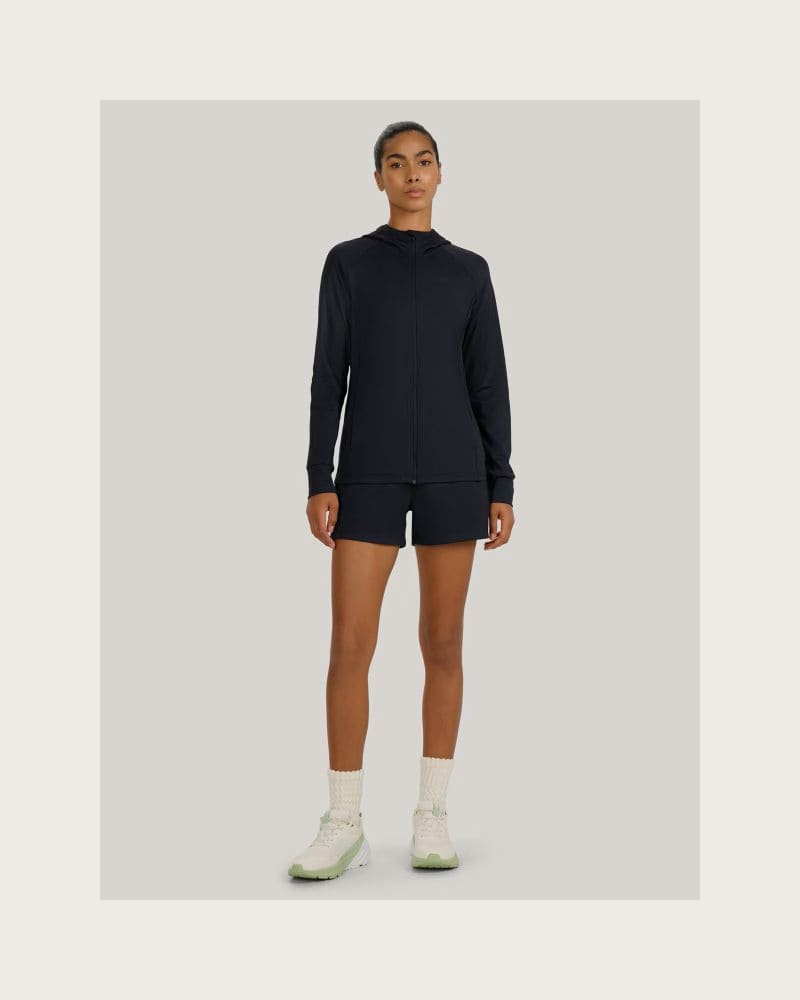 Dámska zateplená tréningová mikina so zipsom 4F SWEATSHIRT FNK F653-WMM00TFSWF653-20S-DEEP BLACK – fotka 4
