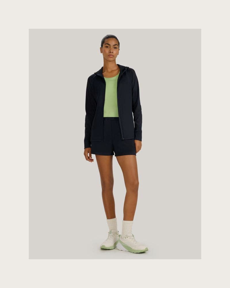 Dámska zateplená tréningová mikina so zipsom 4F SWEATSHIRT FNK F653-WMM00TFSWF653-20S-DEEP BLACK – fotka 5