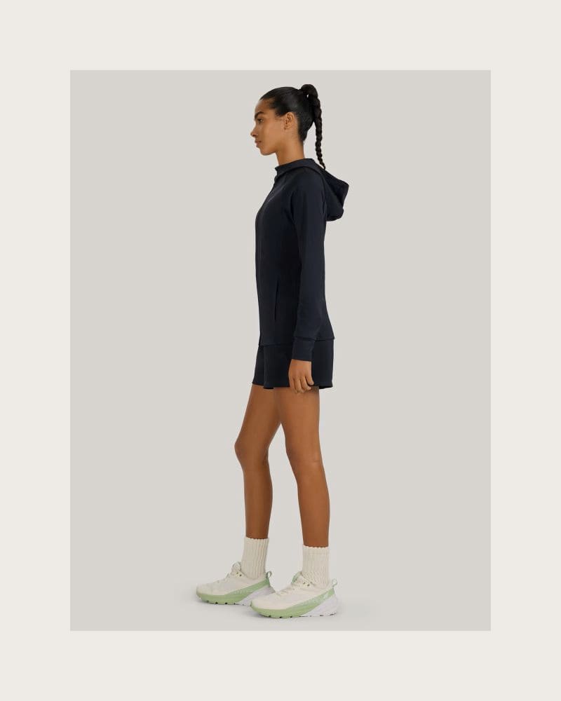 Dámska zateplená tréningová mikina so zipsom 4F SWEATSHIRT FNK F653-WMM00TFSWF653-20S-DEEP BLACK – fotka 6