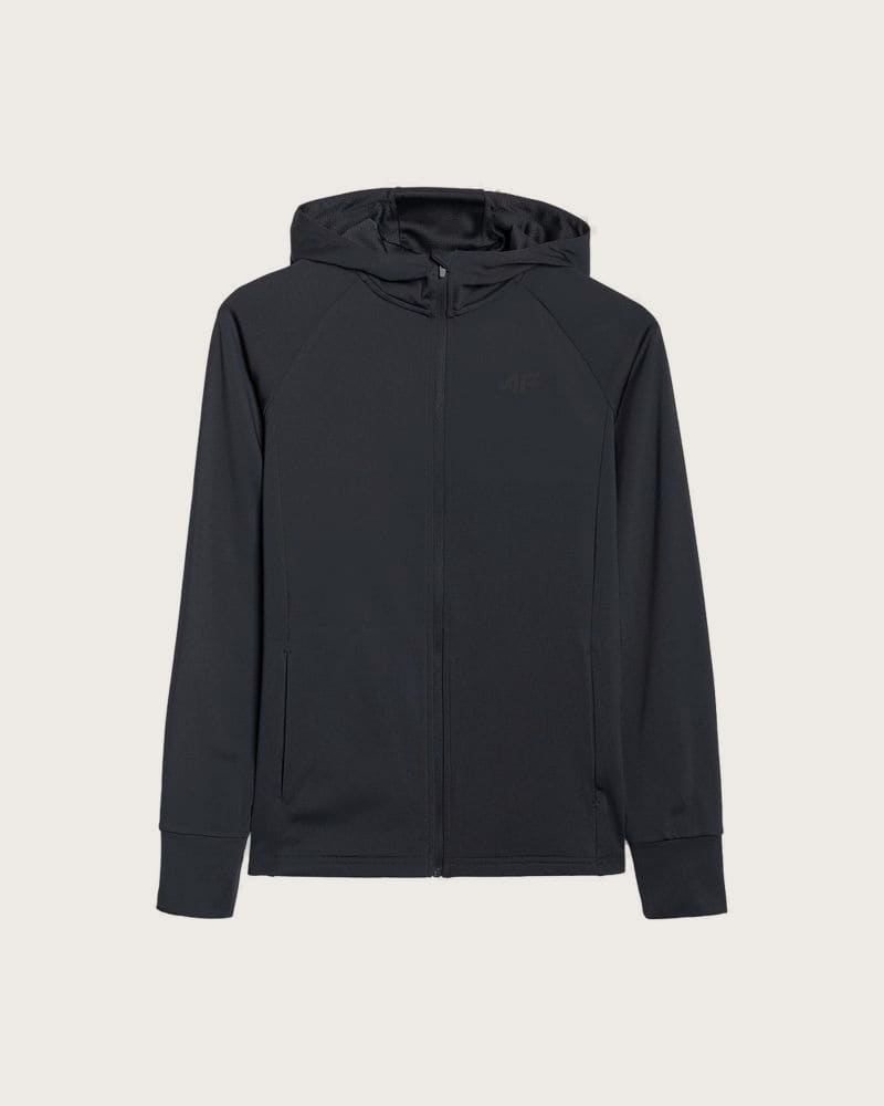 Dámska zateplená tréningová mikina so zipsom 4F SWEATSHIRT FNK F653-WMM00TFSWF653-20S-DEEP BLACK – fotka 8