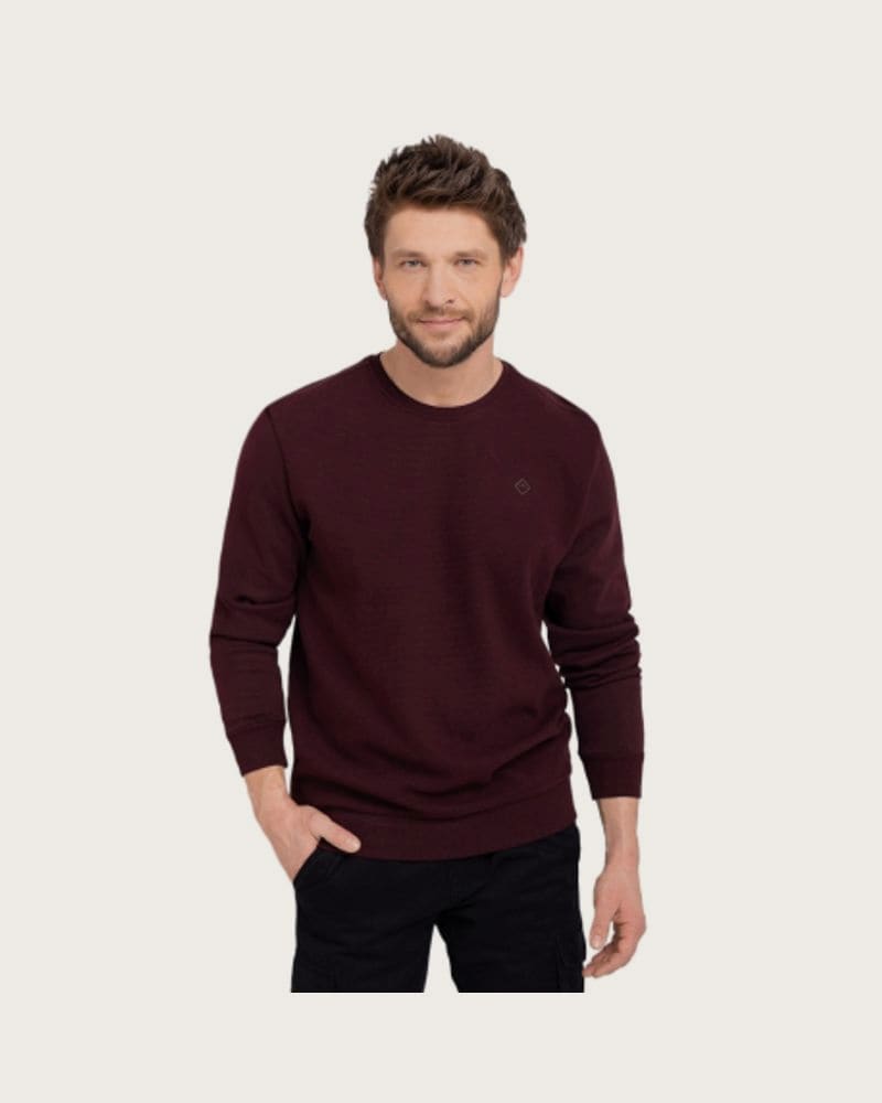 Pánska mikina VOLCANO B-KIV-403-BURGUNDY
