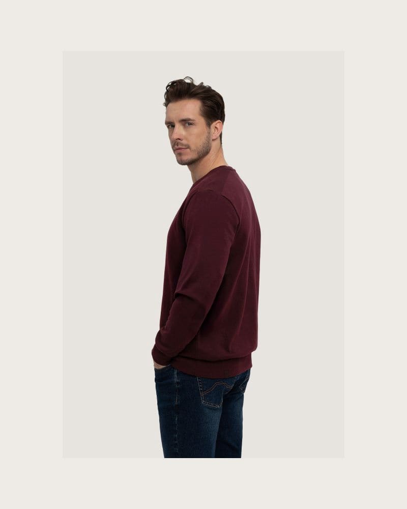 Pánska mikina VOLCANO B-KIV-403-BURGUNDY – fotka 3