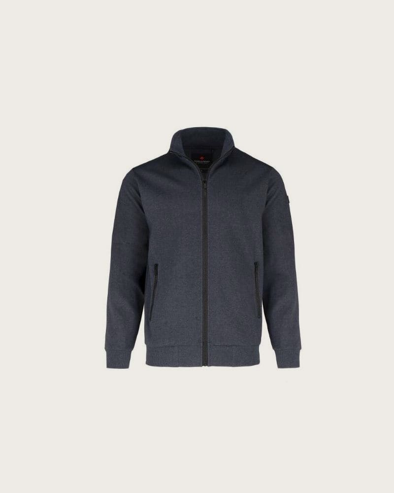 Pánska mikina so zipsom VOLCANO B-SWED-600M-NAVY MEL – fotka 4