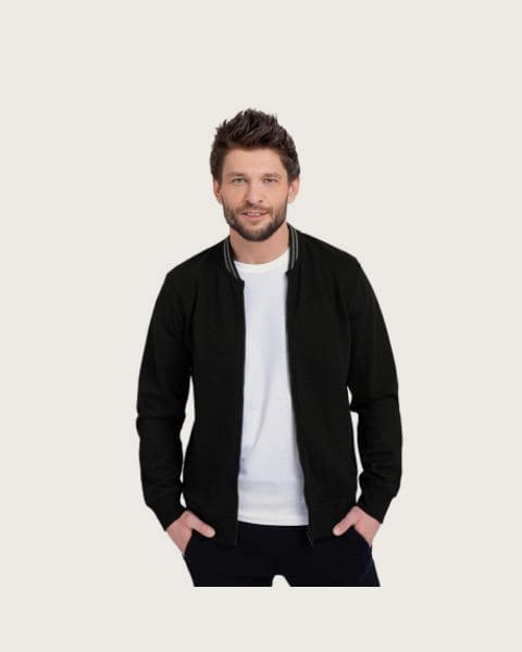 Pánska mikina so zipsom VOLCANO B-EST-700-BLACK
