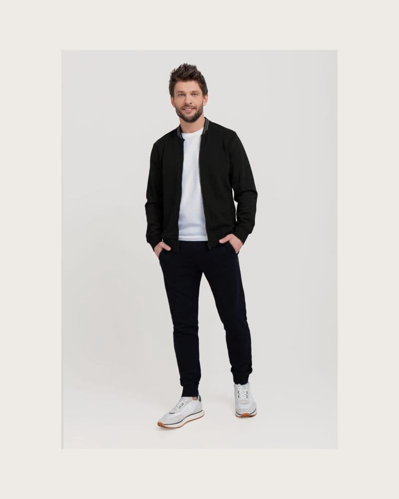 Pánska mikina so zipsom VOLCANO B-EST-700-BLACK – fotka 3