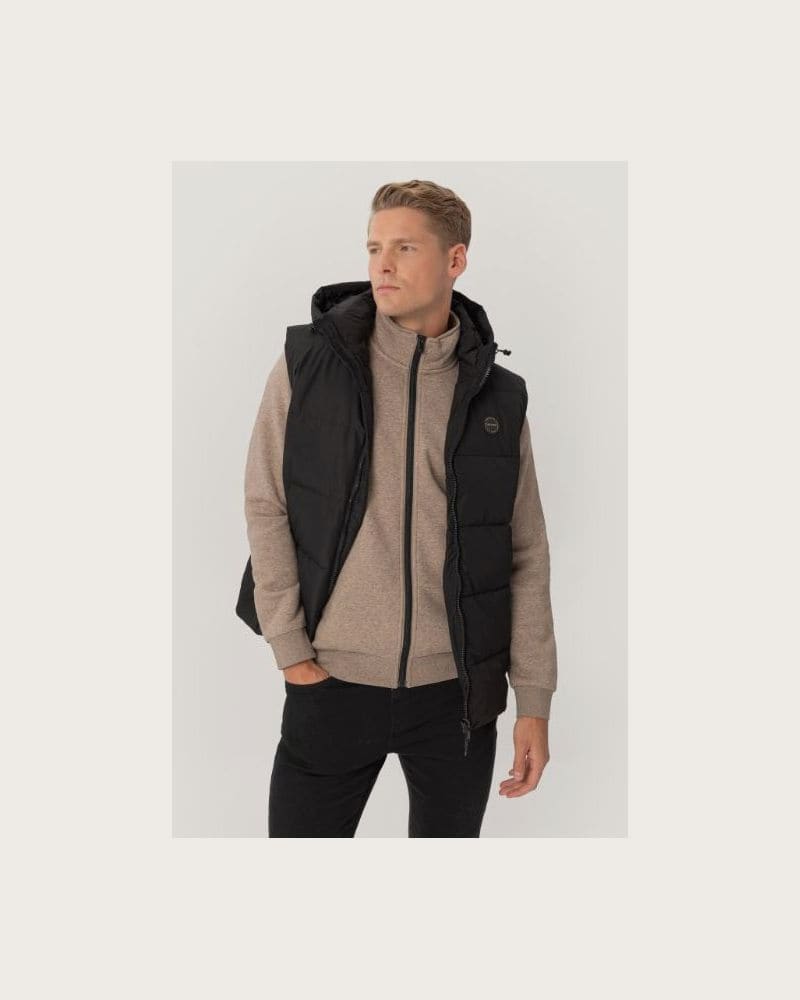 Pánska mikina so zipsom VOLCANO B-LIPSO-102M-BEIGE MEL – fotka 2
