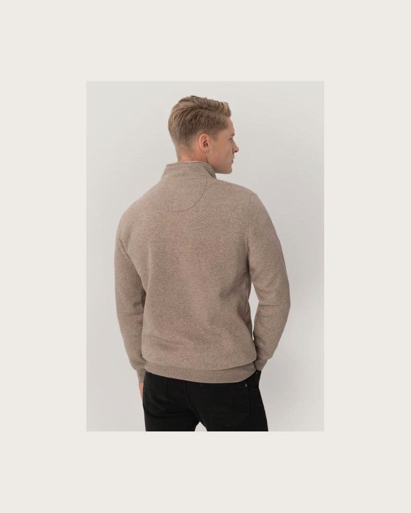 Pánska mikina so zipsom VOLCANO B-LIPSO-102M-BEIGE MEL – fotka 4