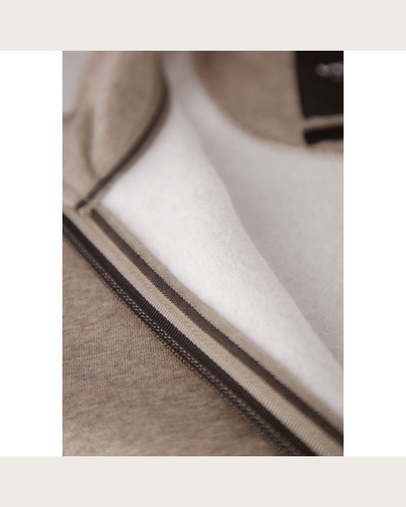 Pánska mikina so zipsom VOLCANO B-LIPSO-102M-BEIGE MEL – fotka 6