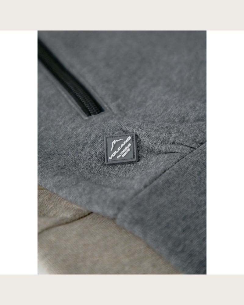 Pánska mikina so zipsom VOLCANO B-LIPSO-702M-GREY MEL – fotka 4