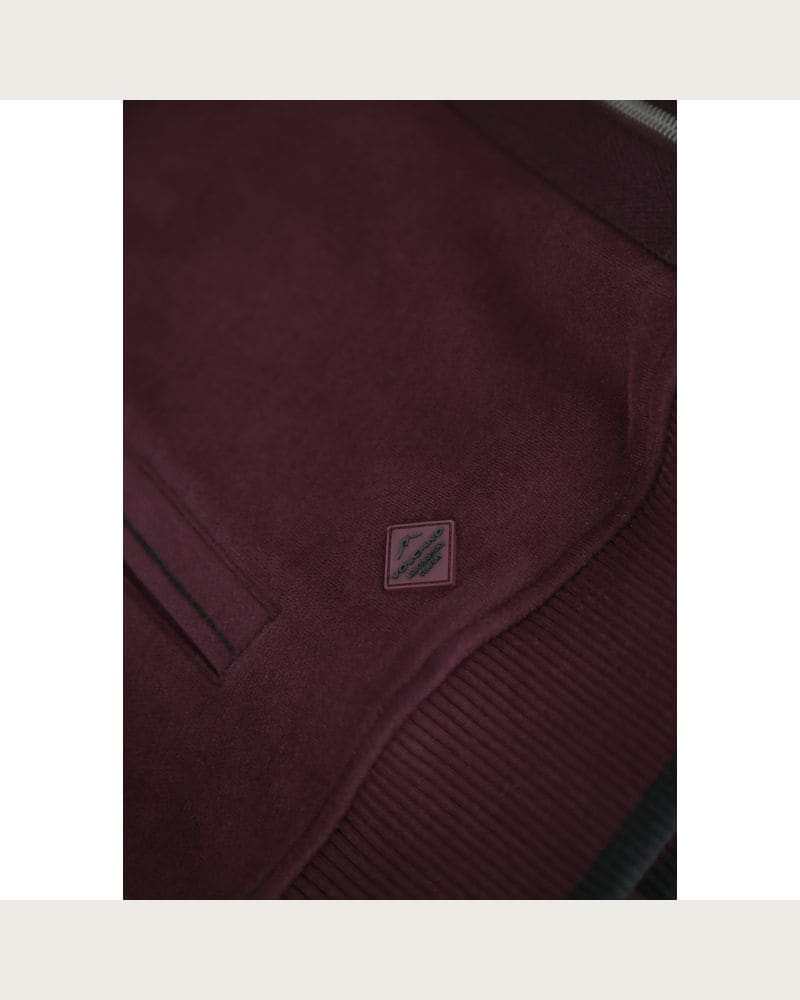 Pánska mikina so zipsom VOLCANO B-LED-403-BURGUNDY – fotka 8