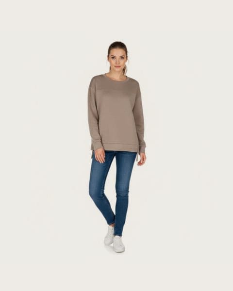 Dámska mikina VOLCANO B- SANI-102-BEIGE