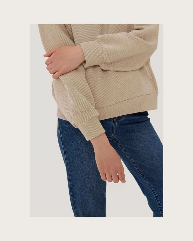 Dámska mikina VOLCANO B-MOXI-102-BEIGE – fotka 2