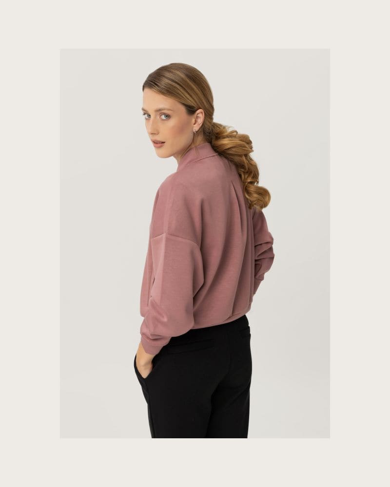 Dámska mikina so zipsom VOLCANO B-CHERRY-401-PINK – fotka 3