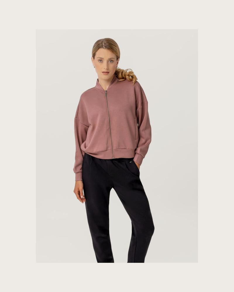 Dámska mikina so zipsom VOLCANO B-CHERRY-401-PINK – fotka 4