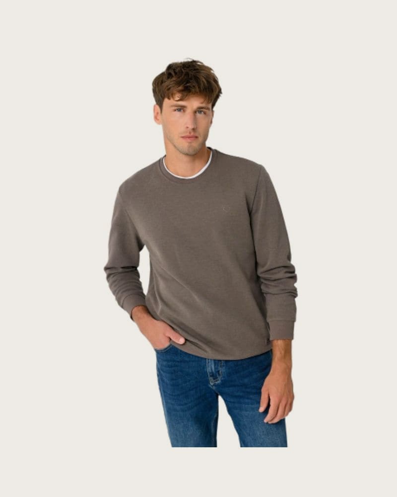 Pánska mikina VOLCANO B-LORENC-102M-BEIGE MEL