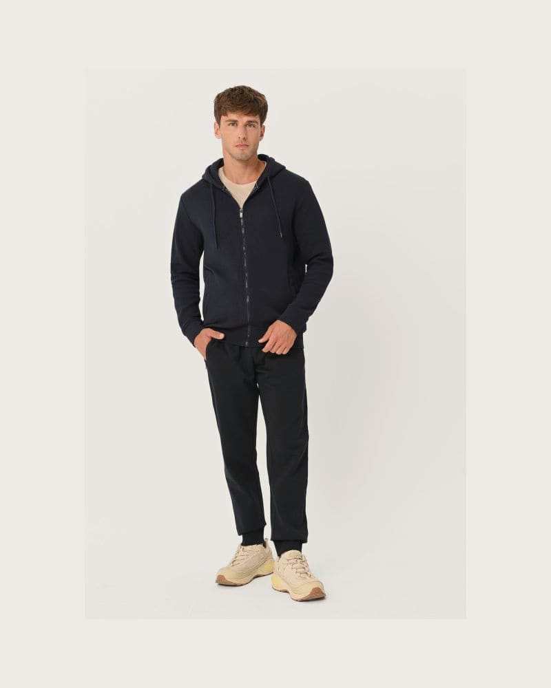 Pánska mikina so zipsom VOLCANO B-LERMO-600-NAVY – fotka 4