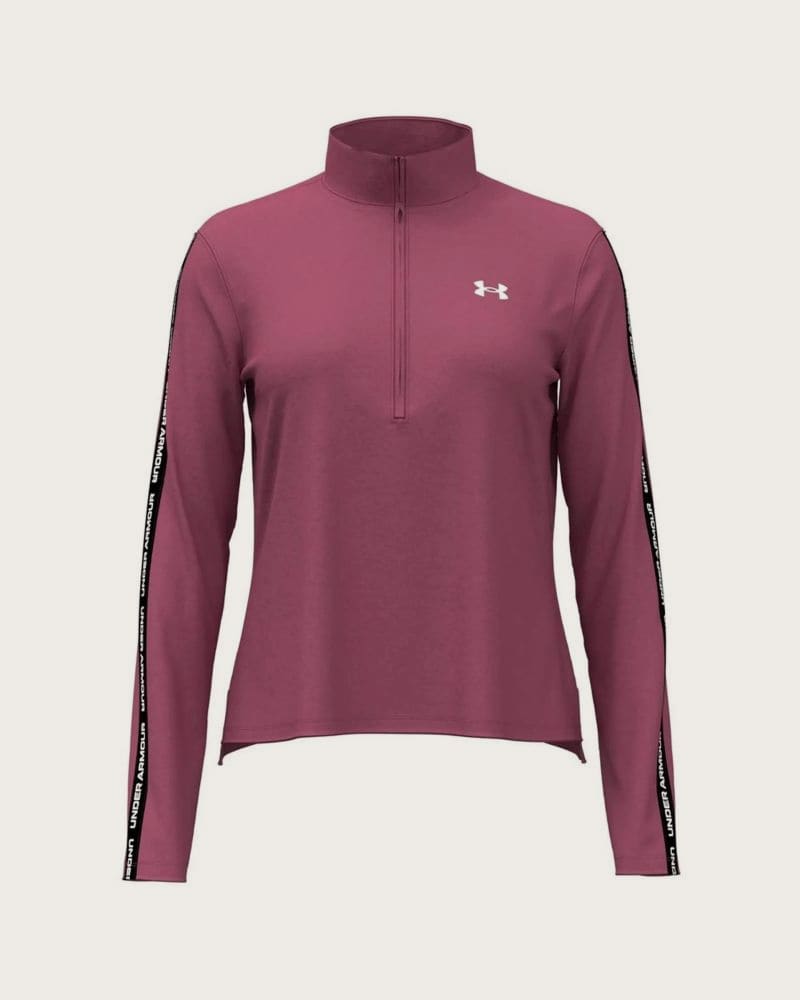 Dámska tréningová mikina s 1 2 zipsom UNDER ARMOUR UA Tech WM Tape Half Zip-RED – fotka 2