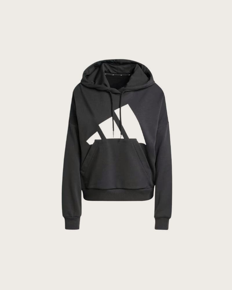 Dámska mikina s kapucňou ADIDAS W BL FT HD BLACK WHITE – fotka 6