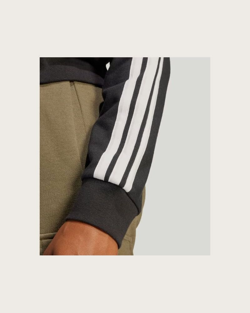 Dámska mikina so zipsom ADIDAS W 3S FT FZ HD BLACK WHITE – fotka 6