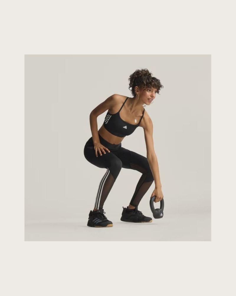 Dámske legíny ADIDAS HYGLM 1 1 L BLACK WHITE – fotka 5