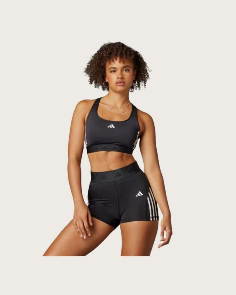 Dámske tréningové kraťasy ADIDAS HYGLM 3INCH BLACK WHITE – fotka 2