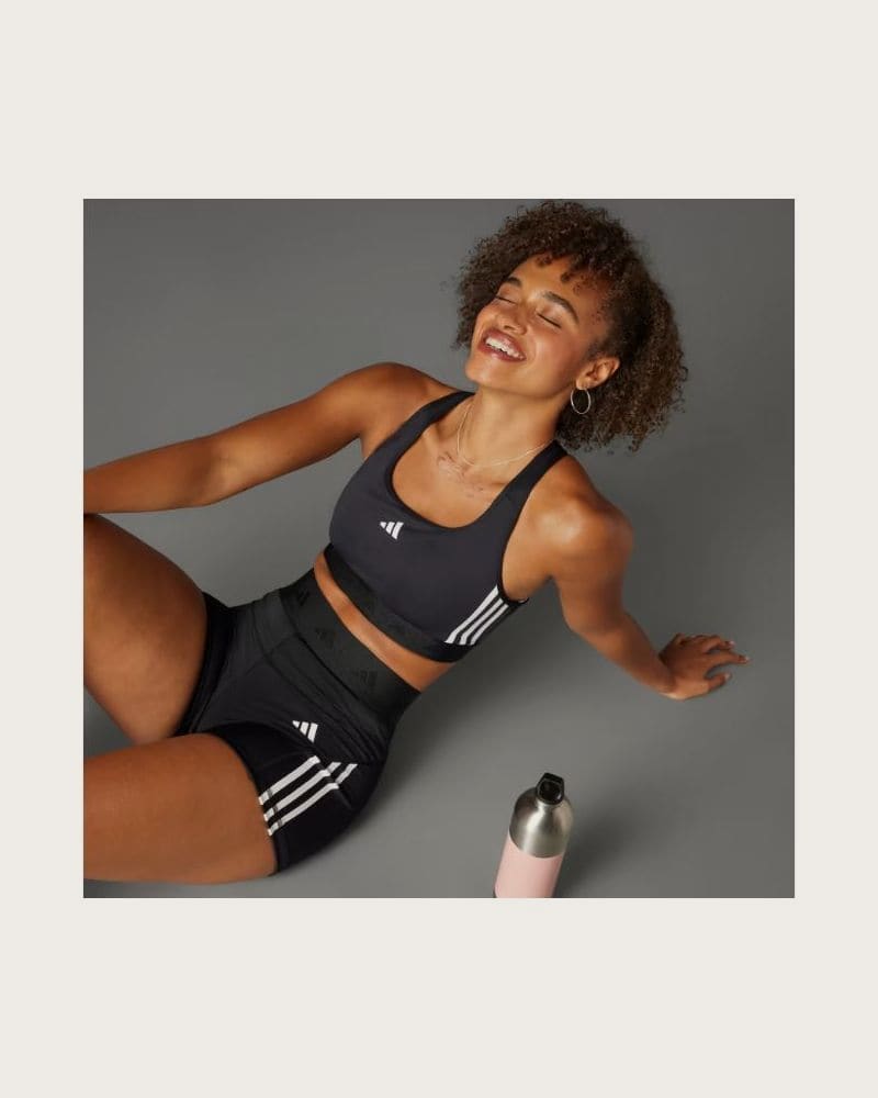 Dámske tréningové kraťasy ADIDAS HYGLM 3INCH BLACK WHITE – fotka 4