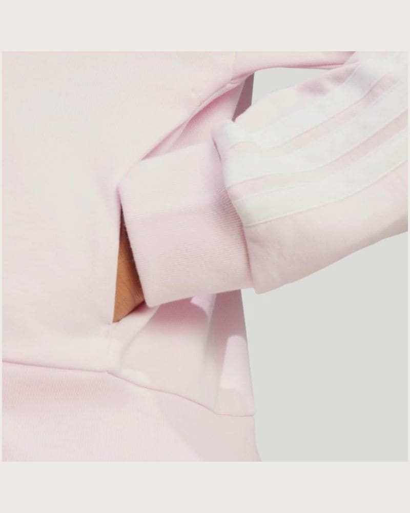 Dámska mikina so zipsom ADIDAS W 3S FT FZ HD CLPINK WHITE – fotka 4