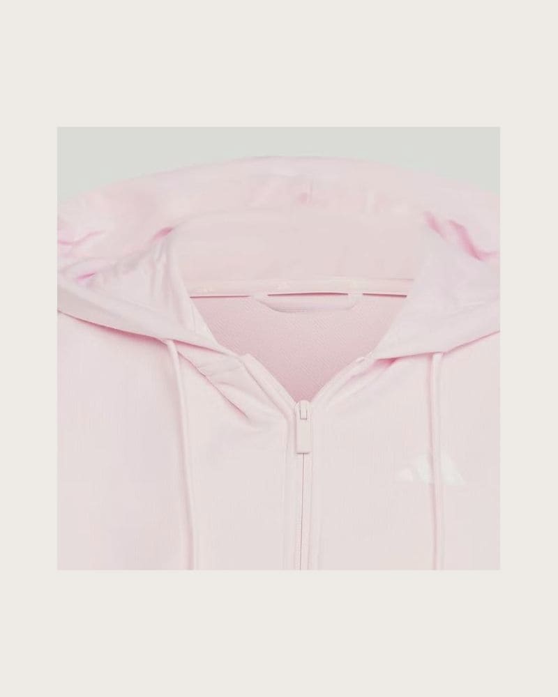 Dámska mikina so zipsom ADIDAS W 3S FT FZ HD CLPINK WHITE – fotka 7
