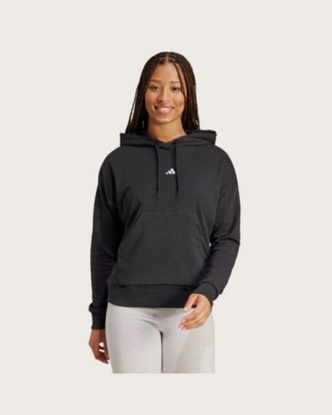 Dámska mikina s kapucňou ADIDAS W SL FT HD BLACK WHITE
