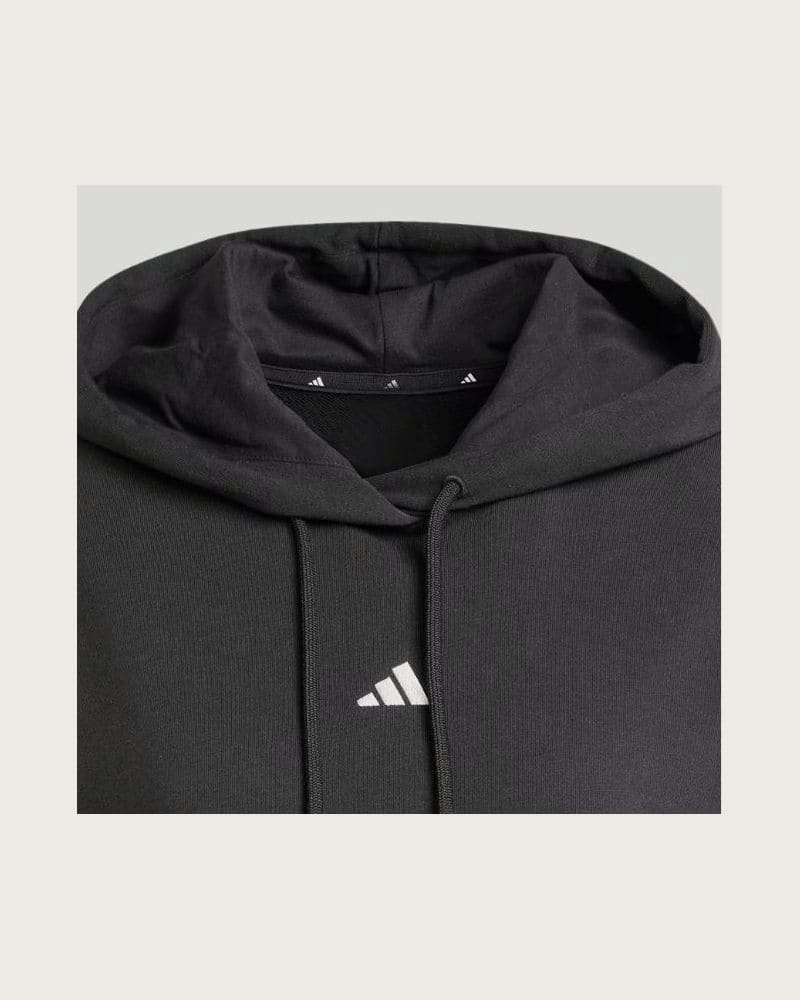 Dámska mikina s kapucňou ADIDAS W SL FT HD BLACK WHITE – fotka 7
