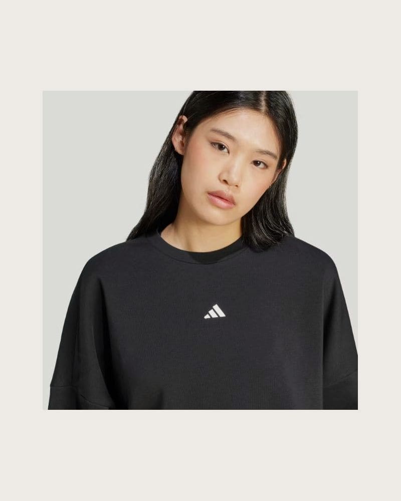 Dámska zateplená mikina ADIDAS W SL FC SWT BLACK WHITE – fotka 3