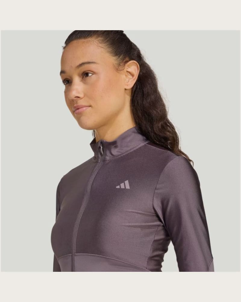 Dámska tréningová mikina so zipsom ADIDAS HYG SHN TRACK J GRESTR TAUOXI – fotka 2