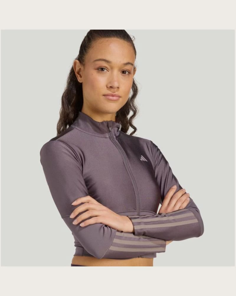 Dámska tréningová mikina so zipsom ADIDAS HYG SHN TRACK J GRESTR TAUOXI – fotka 3