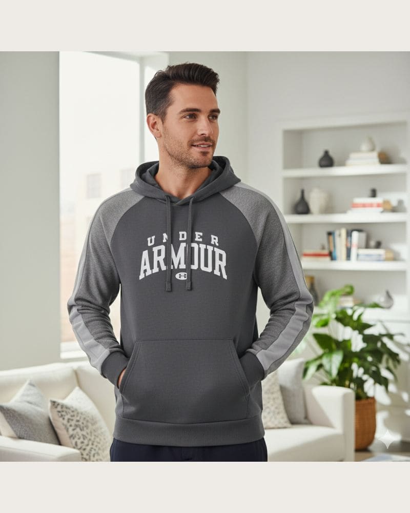 Pánska zateplená mikina s kapucňou UNDER ARMOUR UA Rival Flc CB Hood – fotka 4